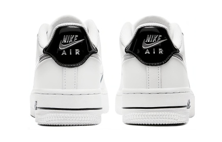 Nike Air Force 1 Кожа Низкие Кеды Детские Скейтбординг Белый Серебряный Подростки