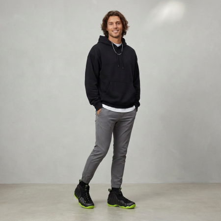 Nike Foamposite One Удобный устойчивый к истиранию дышащий верх винтажные баскетбольные кроссовки мужской черный