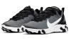 Nike React Element 55 Ткань Anti-Slip Легкий Низкий Верх Повседневные Беговые Кроссовки Унисекс Черный Белый