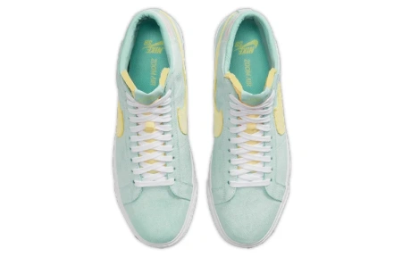 Nike SB Blazer MID Скейтборд Кроссовки Унисекс Зеленый Желтый Розовый