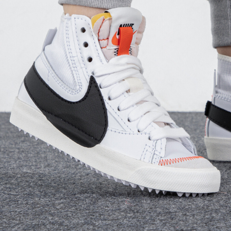 Nike Blazer 77 JUMBO MID Топ Скейтборд Кроссовки Женские Белый Черный