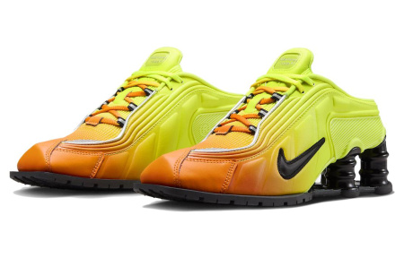 MARTINE ROSE X Nike Shox MR4 Low Топ Повседневные беговые кроссовки Женские Оранжевые