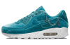 Nike Air Max 90 Раздельная замша Низкий топ Повседневные беговые кроссовки Женские Озерный зеленый