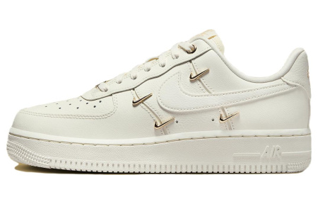 Nike Air Force 1 Мини Золотой Спилок Коровья Кожа Устойчивая к Износу Низкие Кроссовки для Скейтбординга Женские