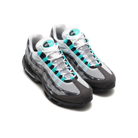 Nike Air Max 95 Low Топ ТРЕНИРОВОЧНАЯ БЕЗАПАСНАЯ Обувь Унисекс Черный Серый Зеленый