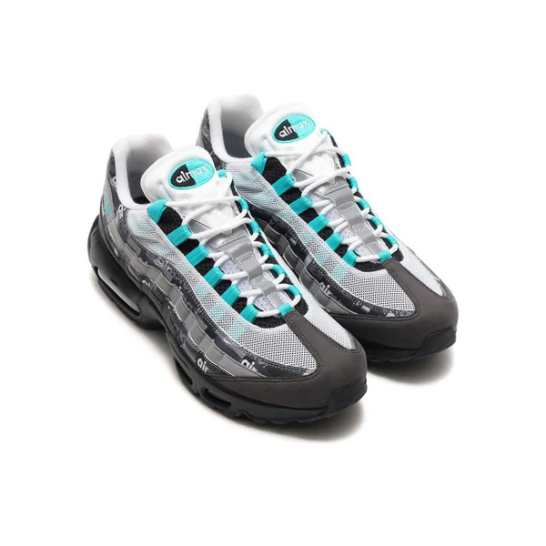 Nike Air Max 95 Low Топ ТРЕНИРОВОЧНАЯ БЕЗАПАСНАЯ Обувь Унисекс Черный Серый Зеленый