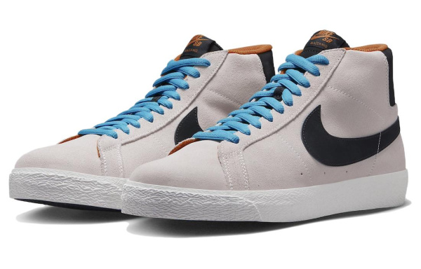 Nike SB Blazer OLYMPICS Противоскользящие Устойчивые к истиранию MID Топ Скейтборд Кроссовки Мужские Серый Черный Синий