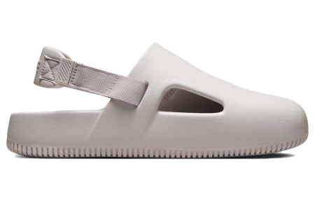 Nike Calm Mule Резиновая подошва Противоскользящие домашние тапочки Женские Бежево-розовые