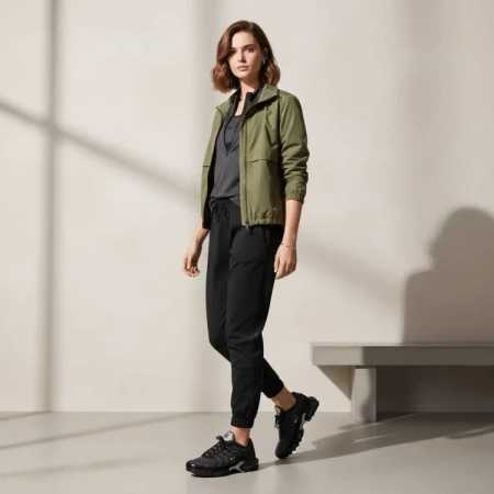 Nike Air Max Plus Vintage Ткань Низкие Повседневные Беговые Кроссовки Женские Черные
