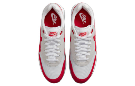 Nike Air Max 1 Low Топ Обувь для гольфа Унисекс Красный Белый