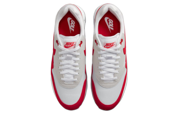 Nike Air Max 1 Low Топ Обувь для гольфа Унисекс Красный Белый