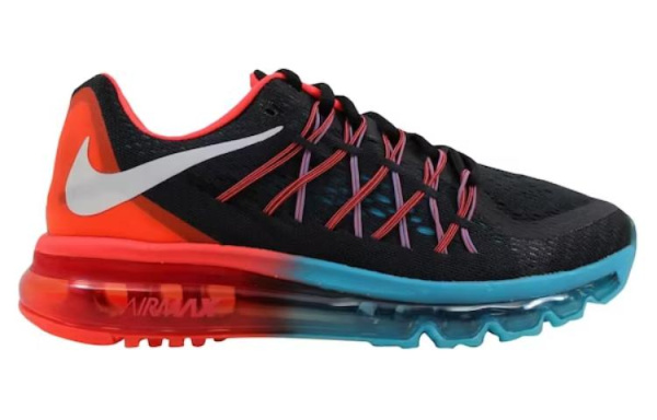 Nike Air Max 2015 Амортизация Износостойкие Низкие Кроссовки для Бега Мужские Черные Красные