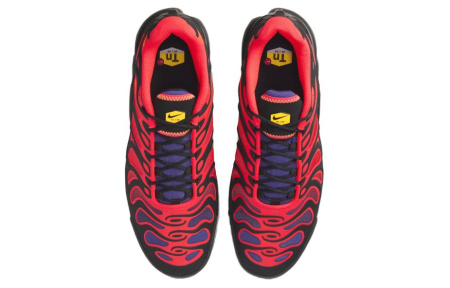 Nike Air Max Plus Drift Сетка Кружево Вверх Устойчивый к истиранию Низкий Верх Повседневная Обувь Унисекс Черный Красный