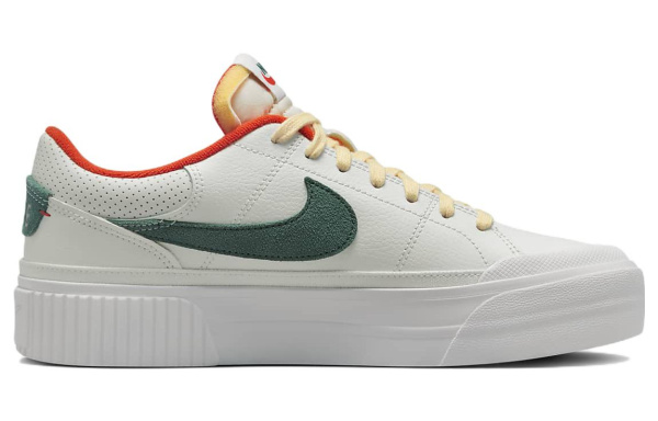 Nike Court Legacy Low Топ Скейтборд Кроссовки Женские Бежевый Белый Зеленый