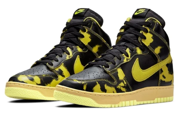 Nike Dunk High 1985 SP 'Yel ACID Wash' Кожа Покрытие Противоскользящий Устойчивый к Износу Легкий Высокий Топ