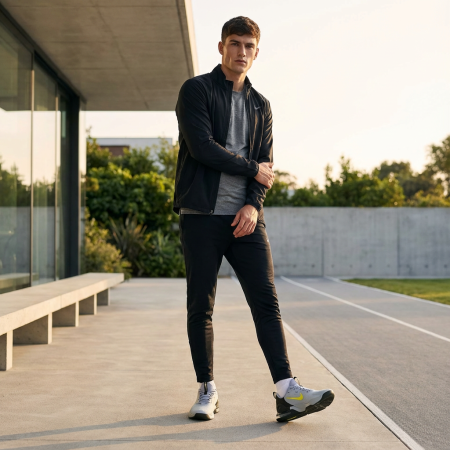 Nike Air Max ALPHA Износостойкие Низкие Кроссовки для тренировок Мужские Серый Черный