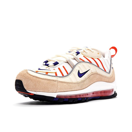 Nike Air Max 98 Low Топ Марафон Беговые кроссовки Мужские Белый Оранжевый