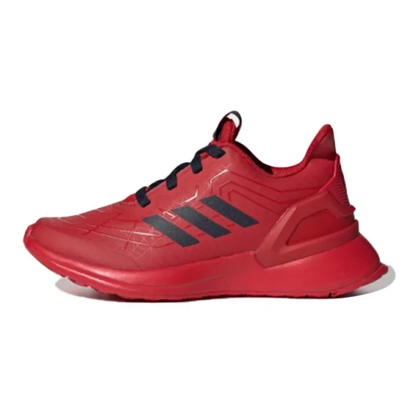 Adidas Rapidarun Spider Man K Nonslip Lightweight MID Top Детская беговая обувь Красный Черный Детский