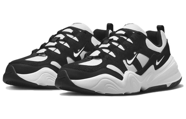 Nike Tech Hera Замша Низкие Повседневные Мужские Кроссовки Черно-Белые