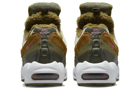 Nike Air Max 95 Текстиль Кожа Низкий Верх Повседневная Обувь Мужская Зеленая