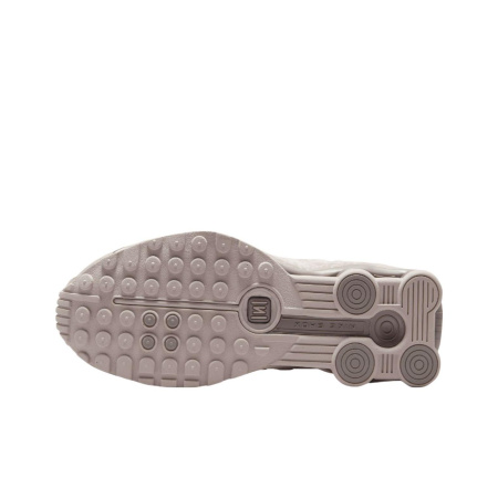 Nike Shox R4 Кожа Дышащий Поддержка Низкий Верх Повседневные Беговые Кроссовки Женские Серые