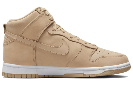 Nike Dunk High 'Vachetta Brown' Кожа Противоскользящая Устойчивая к истиранию Высокий Верх Повседневная Скейтборд Обувь