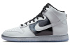 Nike Dunk High Топ Скейтборд Кроссовки Женские Белые Серебряные