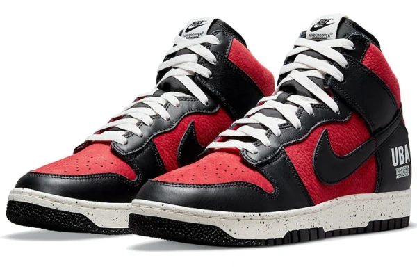 Nike Dunk High 'Fitness Red' Удобные высокие кроссовки для скейтбординга унисекс черные красные
