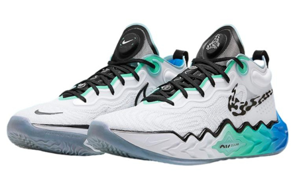 Nike Air Zoom g.T. Run Mid Баскетбольные кроссовки Унисекс Белый Черный