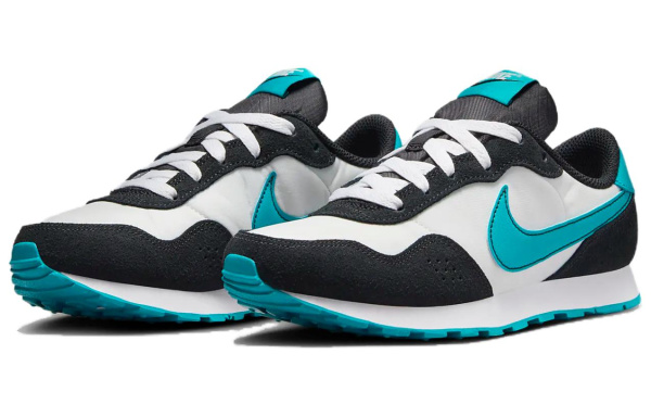 Nike MD Valiant противоскользящие устойчивые к истиранию низкие детские беговые кроссовки черные синие