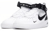 Nike Air Force 1 MID Топ Детские Скейтбординги Черный Белый Унисекс