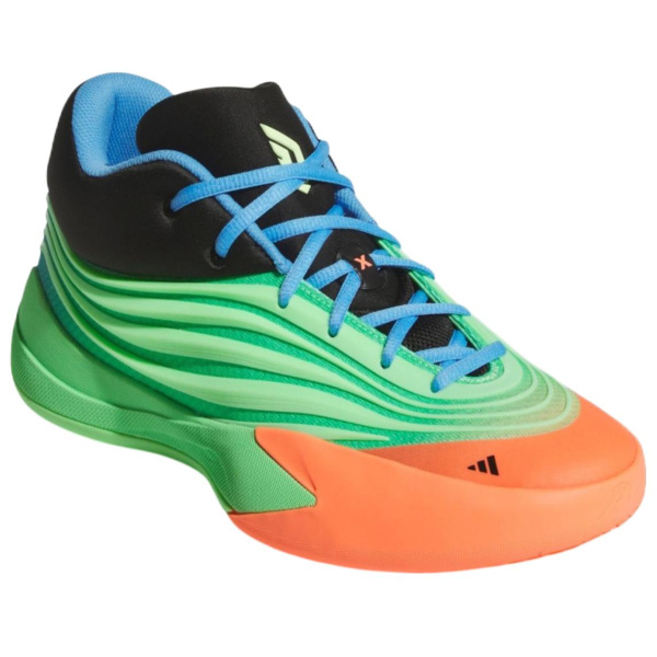Adidas Dame 10 Противоскользящие Устойчивые к истиранию Низкие Баскетбольные кроссовки Унисекс Зеленый Черный
