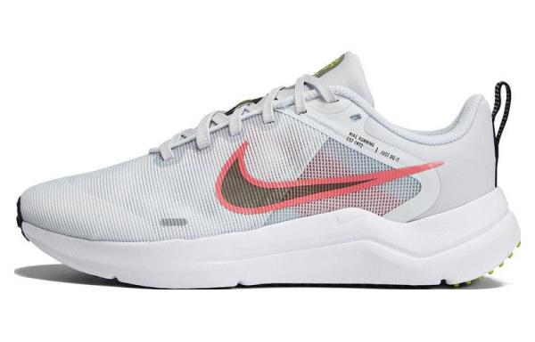 Nike Downshifter 12 Ткань Амортизация Противоскользящие Низкие Повседневные Беговые Кроссовки Женские Белые
