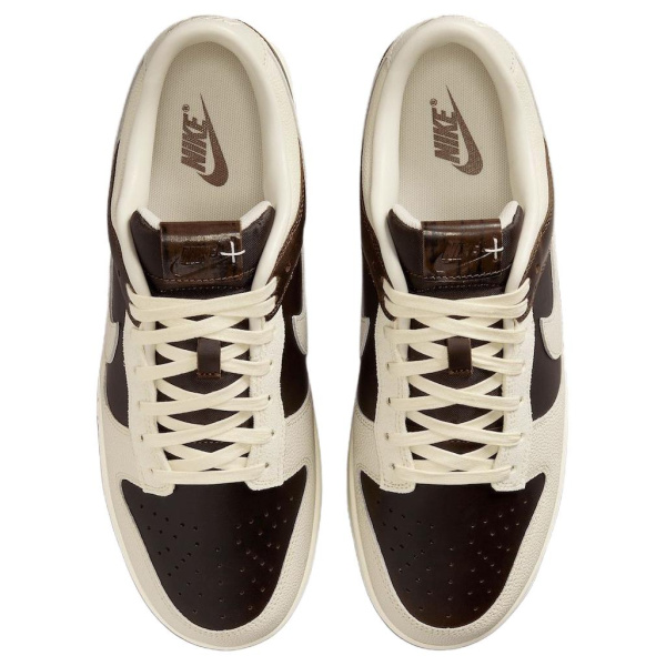 Nike Dunk Abrasion Resistant Низкие Кроссовки для скейтбординга Мужские Коричневые Белые