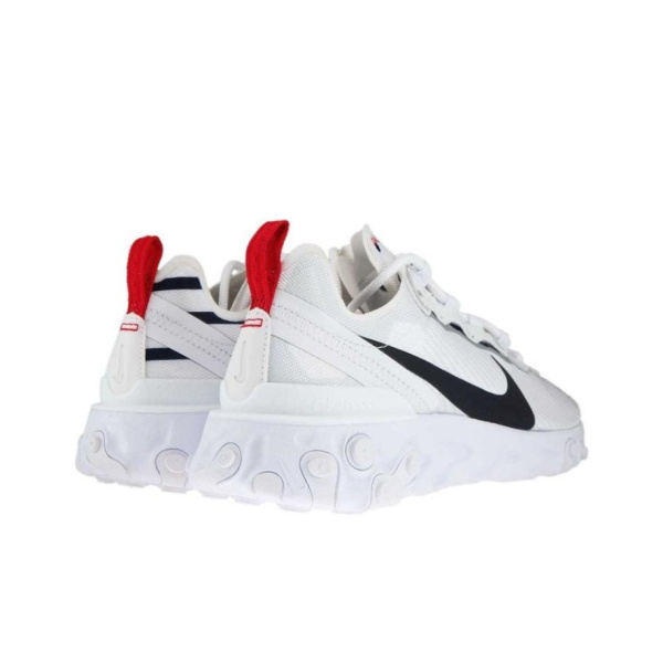 Nike React Element 55 Амортизация Противоскользящие Дышащие Низкие Повседневные Беговые Кроссовки Женские Белые Красные