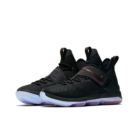 Nike Lebron 14 Темно-красный цвет противоскользящие легкие MID баскетбольные кроссовки для игры мужские черный красный