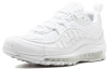 Nike Air Max 98 Кожа Низкие Кроссовки для Бега Мужские Чисто Белые