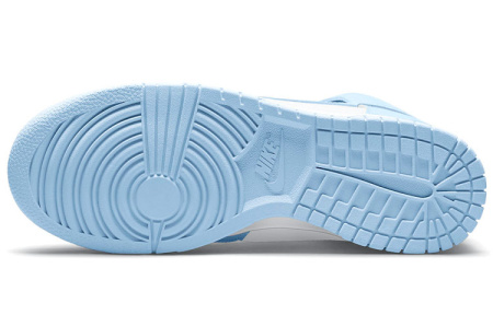 Nike Dunk High 'Алюминия' Классические Высокие Кроссовки для Скейтбординга Женские Небесно-голубой