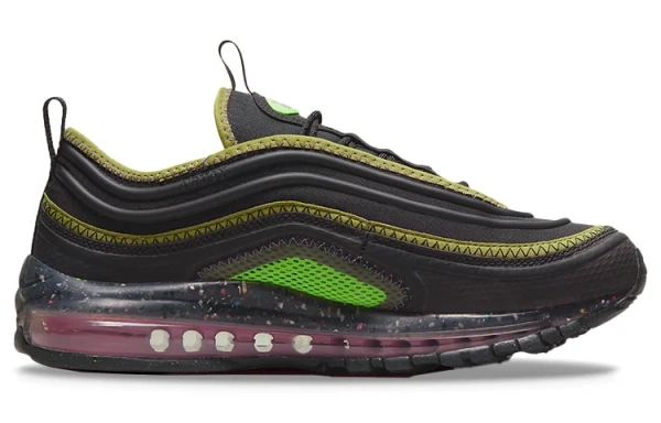 Nike Air Max 97 Текстиль Кожа Низкие Повседневные Беговые Кроссовки Мужские Черные