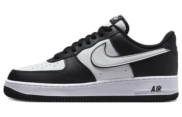 Nike Air Force 1 'Панда' Кожа Повседневные Скейтбординг Кроссовки Низкие Унисекс Белый Черный