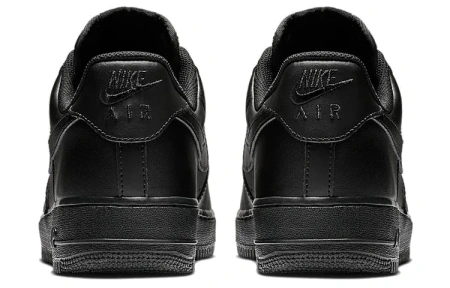 Nike Air Force 1 07 Черный воин Винтаж Устойчивые к истиранию Низкие Кроссовки для скейтбординга Унисекс Черные