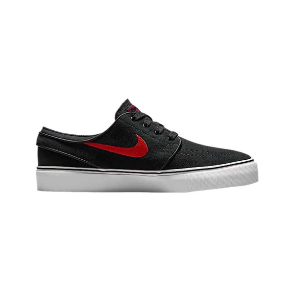 Nike SB Stefan Janoski Кожа Устойчивая к истиранию Низкие Кеды для Скейтбординга Детские Черные Красные