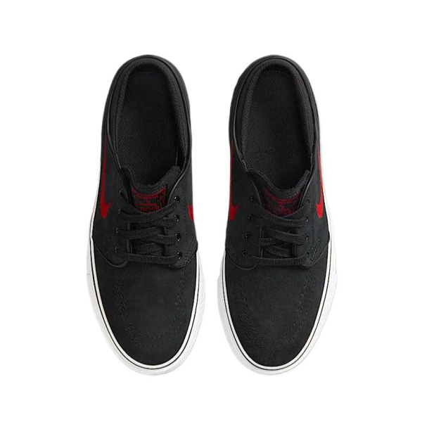 Nike SB Stefan Janoski Кожа Устойчивая к истиранию Низкие Кеды для Скейтбординга Детские Черные Красные