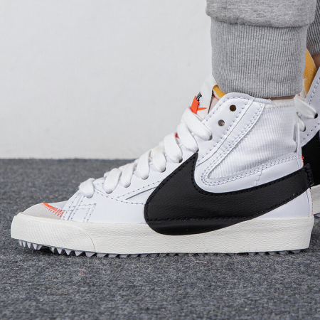 Nike Blazer 77 JUMBO MID Топ Скейтборд Кроссовки Женские Белый Черный