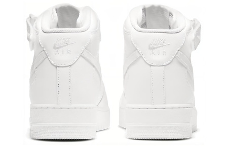 Nike Air Force 1 MID Топ Скейтборд Кроссовки Мужские Чисто Белые