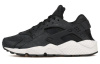 Nike Air Huarache Run Кожа Нескользящие Легкие Низкие Беговые Кроссовки Женские Черные