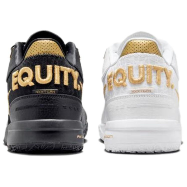 Nike LeBron NXXT Gen Low Баскетбольные кроссовки Мужские Черный Белый Золото