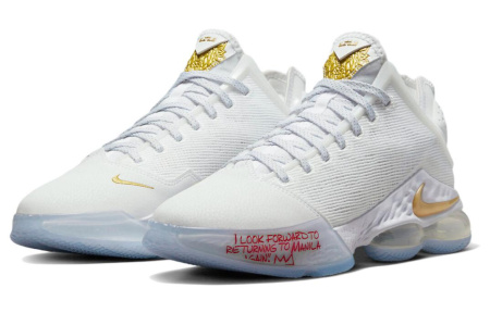 Nike Lebron 19 Амортизация Противоскользящее покрытие Устойчивость к истиранию Поддержка Низкий верх