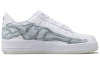 Nike Air Force 1 QS Череп AF1 Нескользящие Легкие Низкие Кроссовки для Скейтбординга Унисекс Белый Серый