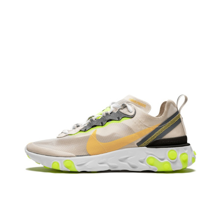 Nike React Element 87 Амортизация Противоскользящие Низкие Повседневные Беговые Кроссовки Унисекс Оранжевый Зеленый